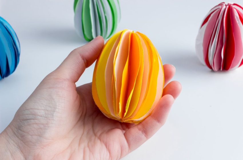  Színes tojások papírból: egyszerű húsvéti kézműves ötlet