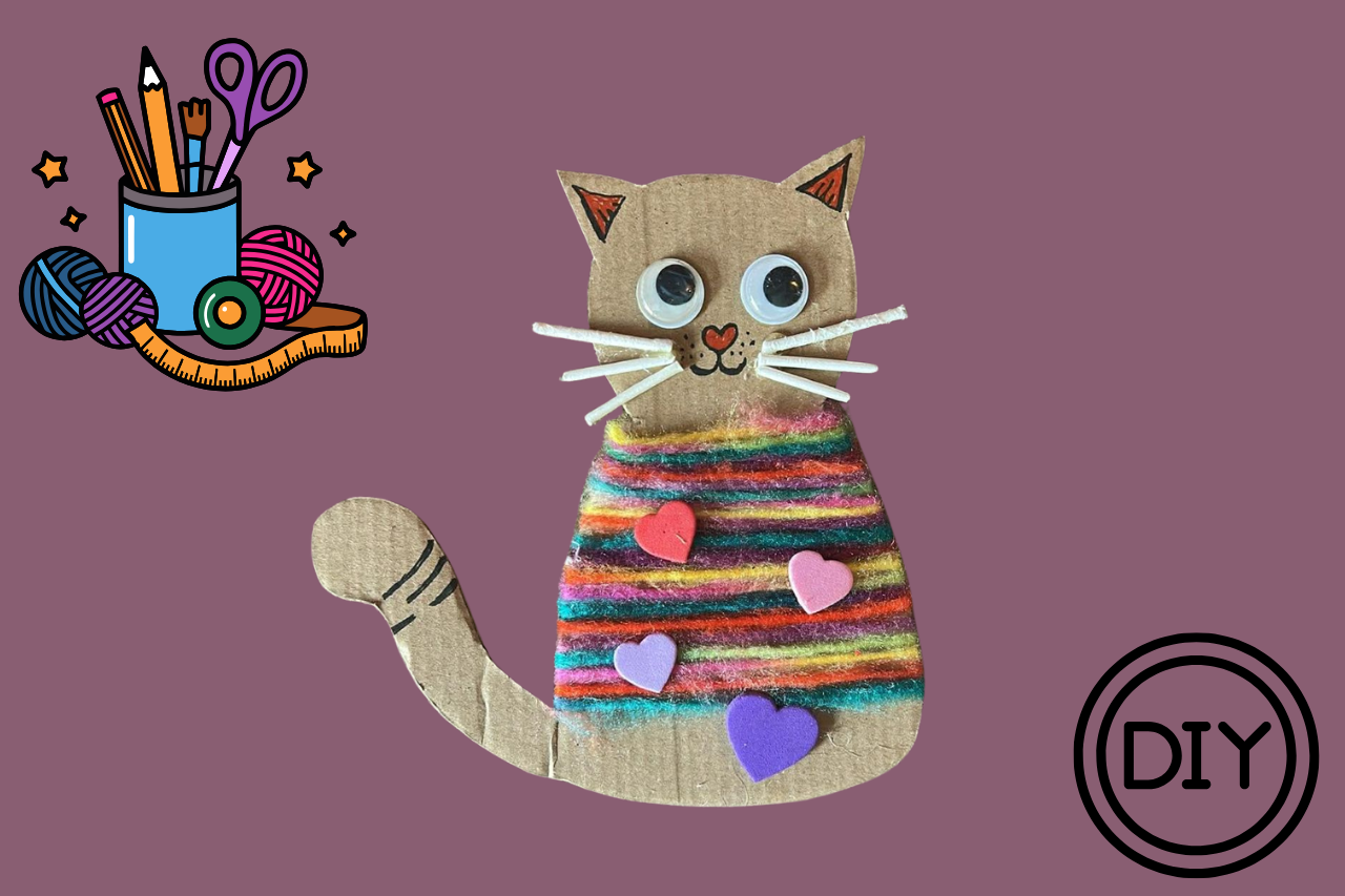 Édes, színes cica fonalból és kartonból: egyszerű és imádnivaló kézműves gyerekekkel &ndash; 1 &ndash; Anyanet